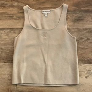 Stretchy cropped Calvin Klein tank top